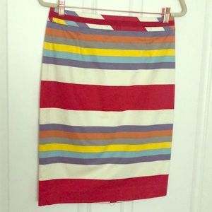 Boden striped lined skirt